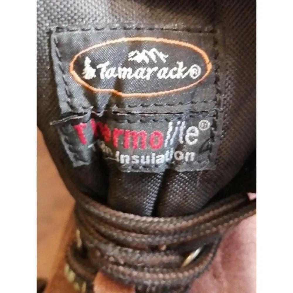 Tamarack‎ Boots Mens Brown 8 Winter Insulated Shoe Leather Thermolite CST-710M